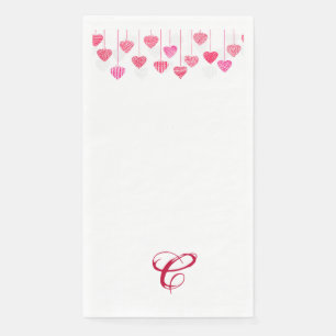Monogrammed Valentines Day Guest Towels
