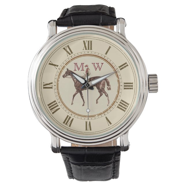 Monogrammed Vintage Equestrian Watch (Front)
