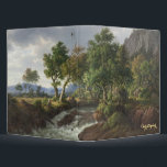 Monogrammed Vintage Landscape Art Office School 3 Ring Binder<br><div class="desc">Create your own custom, personalized, monogrammed, vintage art, home / office / school / wedding albums / recipe book / photo album / kitchen binder, featuring an enchanting beautiful scenic intricate detailed landscape vintage painting, oil on canvas, by F.C. Kiærskou, featuring a mountain river gushing through a rocky landscape with...</div>