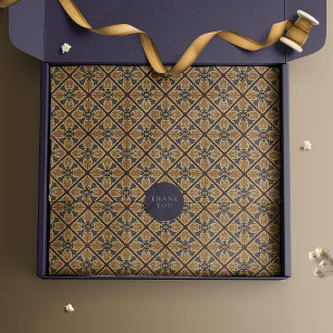 Monogrammed Vintage Primrose Art Nouveau Deco Tissue Paper