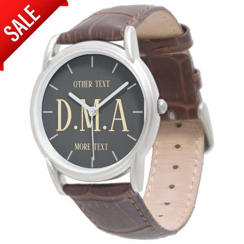 Monogrammed Watch Men Personalized Elegant