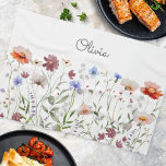 Monogrammed Watercolor Colorful Wildflower Meadow Kitchen Towel<br><div class="desc">Introducing our Monogrammed Watercolor Colorful Wildflower Meadow Kitchen Towel. A pretty blooms and nature vibes addition to your kitchen decor. A great gift for cooking enthusiast flower and nature lovers.</div>