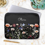 Monogrammed Watercolor Colorful Wildflower Meadow Laptop Sleeve<br><div class="desc">Introducing our Monogrammed Watercolor Colorful Wildflower Meadow laptop sleeve. A pretty blooms and nature vibes addition to your electronic decor. Suitable as gift for flower and nature lovers.</div>
