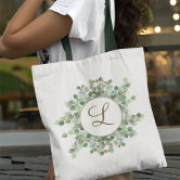 Gold & Greenery Personalized Tote Bag