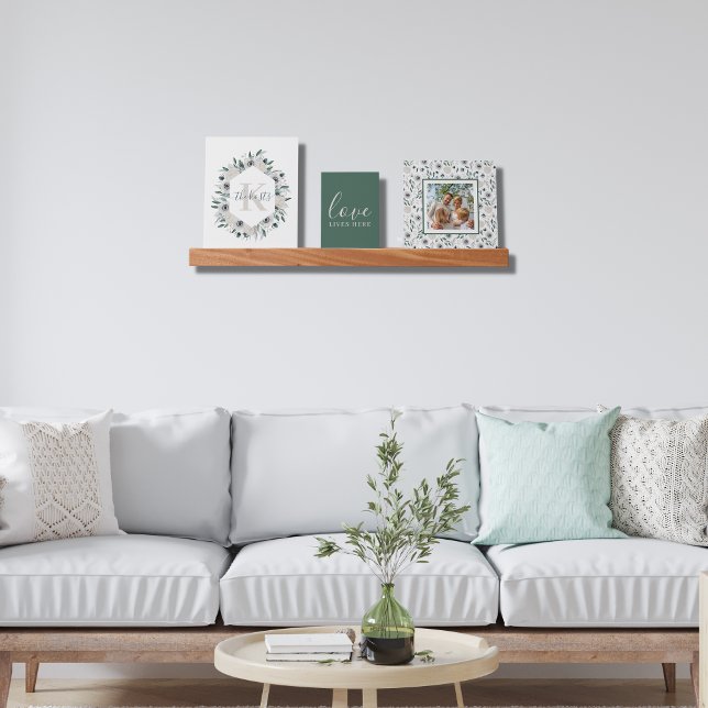 Monogrammed Watercolor Floral Picture Ledge (Creator Uploaded)