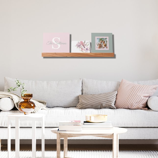 Monogrammed Watercolor Floral Picture Ledge (Creator Uploaded)