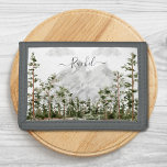 Monogrammed Watercolor Mountain and Forest Trifold Wallet<br><div class="desc">Carry rustic elegance everywhere with this monogrammed trifold wallet! Featuring watercolor mountains,  pine trees,  and woodland charm for every nature lover.</div>