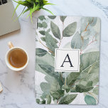 Monogrammed Watercolor Rustic Sage Greenery iPad Pro Cover<br><div class="desc">Personalize your iPad Air with a touch of nature! Monogrammed Rustic Sage Greenery iPad Air Cover for a unique and stylish look.</div>