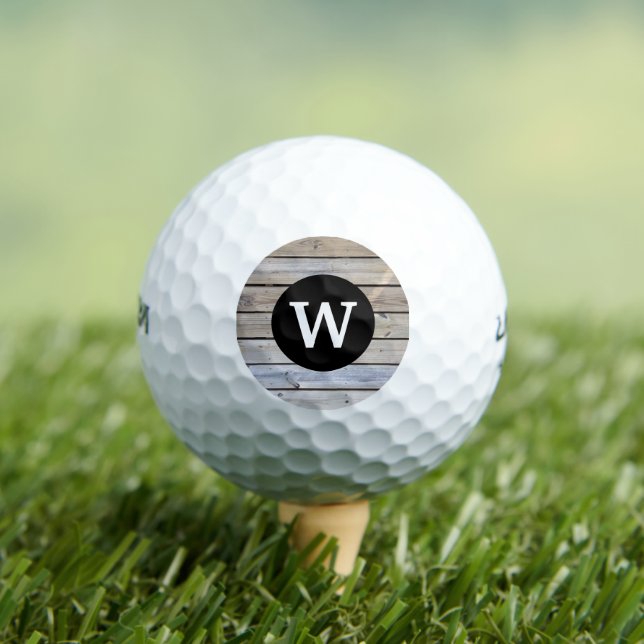 Monogrammed Weathered Wood Golf Balls (Insitu Tee)