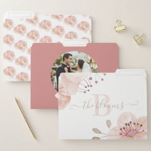 Monogrammed Wedding File Folders