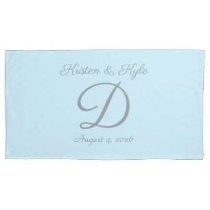 Monogrammed wedding gift pillow case