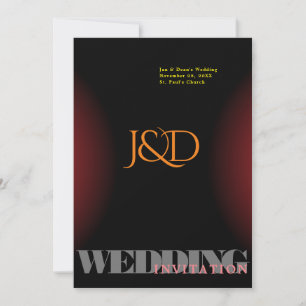 Monogrammed Wedding Invitation