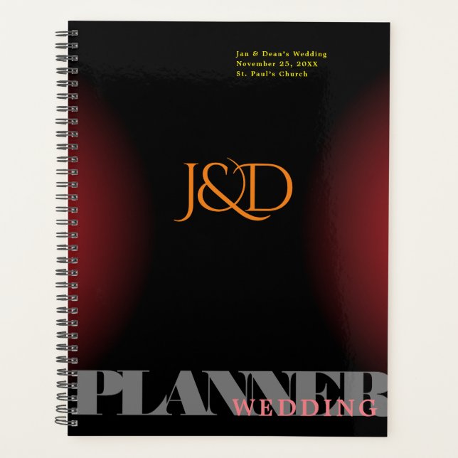 Monogrammed Wedding Planner (Front)