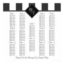 Monogrammed Wedding Reception Seating Chart