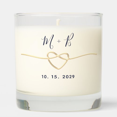 Monogrammed Wedding Scented Candle