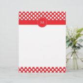 Monogrammed White and Red Polka Dot (Standing Front)