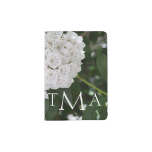 Monogrammed White Mountain Laurel Passport Holder