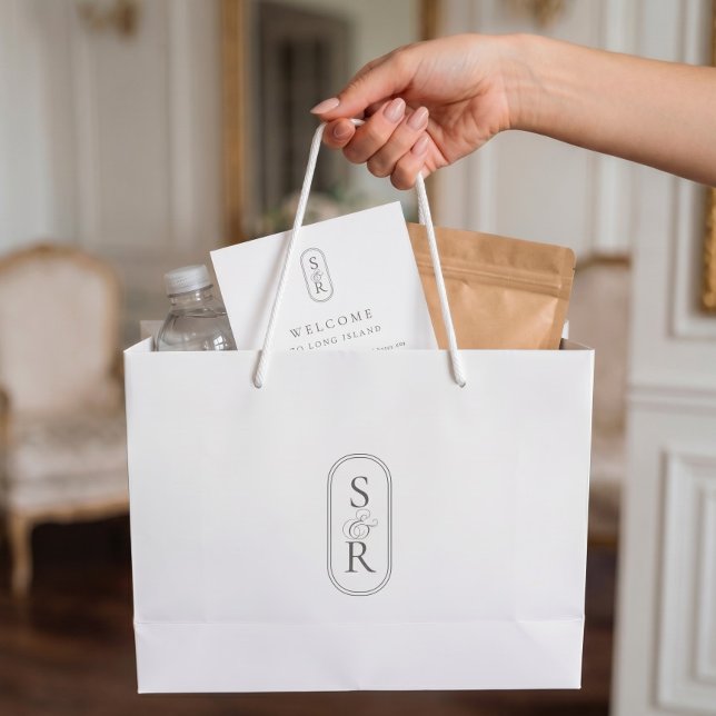 Monogrammed White Personalized Wedding Welcome Bag (Creator Uploaded)