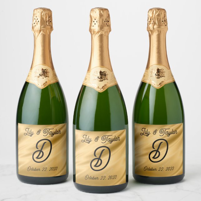 Monogrammed wine, Champagne, any Beverage Label (Bottles)