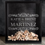 Monogrammed Wine Cork Holder Shadow Box<br><div class="desc">Your personalized Shadow Box 11"x13"x2.75" (a.k.a. Drop Box) is handmade of pinewood and stained with either classic black or bombay mahogany. The shadow box can hold about 100 wine corks or a lot of beer caps and the glass front is exquisitely laser etched with any one of our stunning designs...</div>