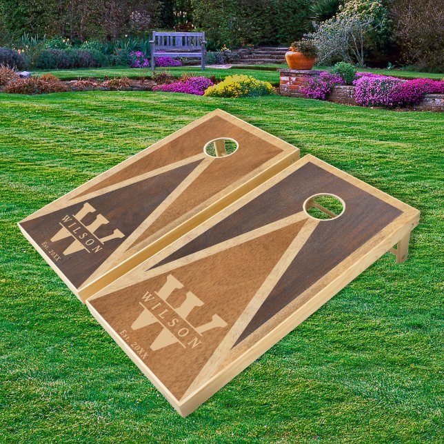 Monogrammed Wood Boards | Family & Rustic Wedding  Cornhole Set (Creator Uploaded)