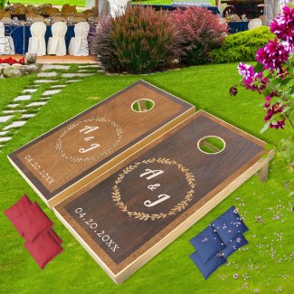 Monogrammed Wood Boards Wedding Bride and Groom Co