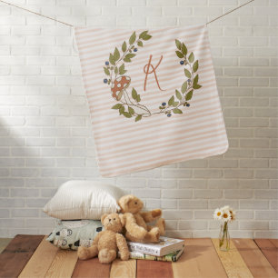 Monogrammed Woodland Baby Blanket