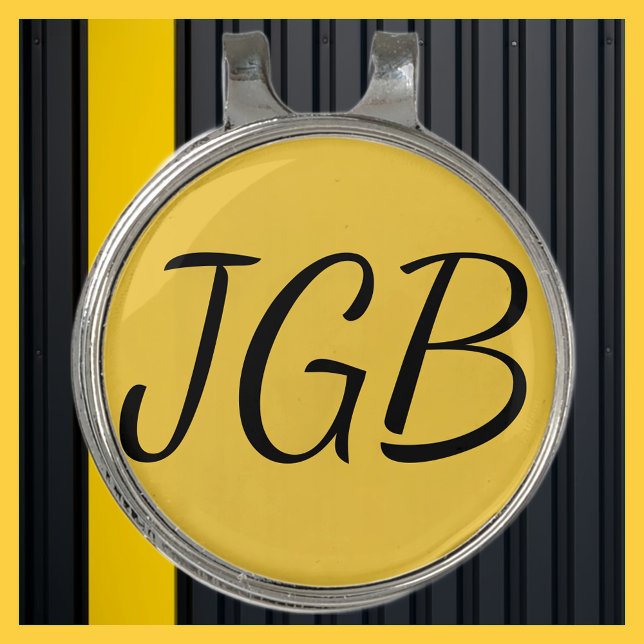 Monogrammed Yellow Gold Golf Hat Clip Ball Marker (Creator Uploaded)