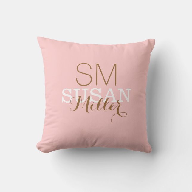 monogrammed . your own name throw pillow (Front)