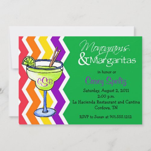 Monograms and Margaritas Invitation