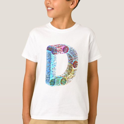 Monograms bold letter D T_Shirt