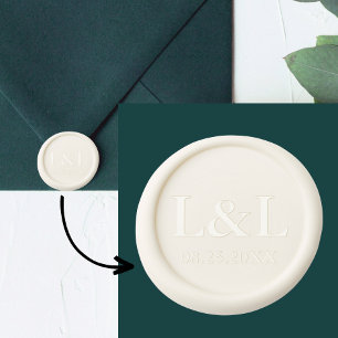 Monograms Bride Groom DIY Wedding Wax Seal Sticker