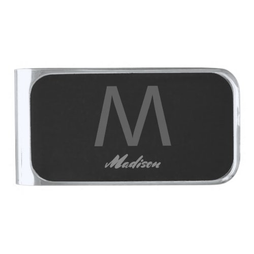 Monograms Bridesmaid Groomsmen Wedding Gift Favor Silver Finish Money Clip