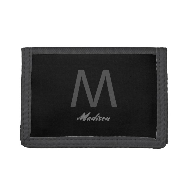 Monograms Bridesmaid Groomsmen Wedding Gift Favor Trifold Wallet (Front)