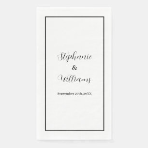 Monograms Custom Name Wedding Simple Minimal 2024 Paper Guest Towels
