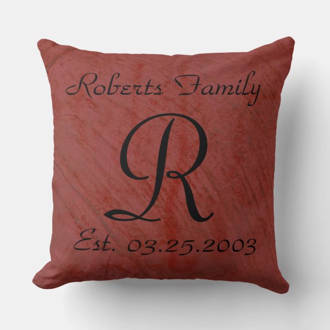 Monograms Faux Finishes Patterns Throw Pillow (Front)