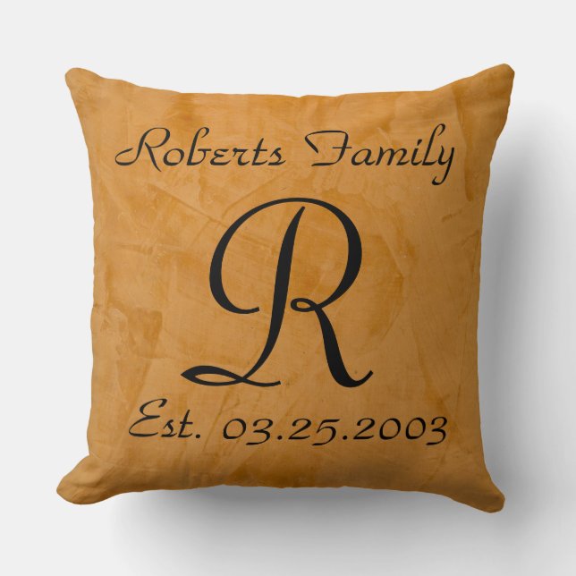 Monograms Faux Finishes Patterns Throw Pillow (Front)