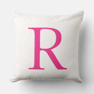Monograms Name Pink Mother's Day Weddings Gift Outdoor Pillow