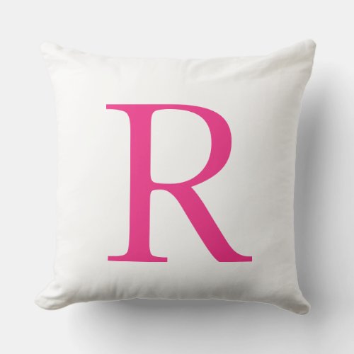 Monograms Name Pink Mothers Day Weddings Gift Outdoor Pillow