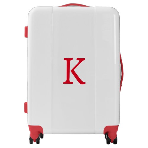 Monograms Red Wedding Birthday Gift Favor White Luggage