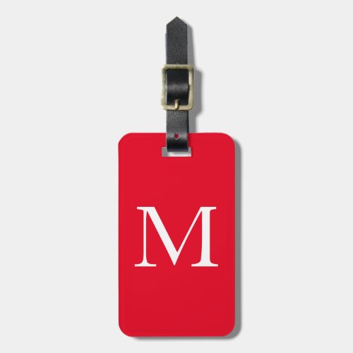 Monograms Red White Gift Favor Modern Colorful Luggage Tag