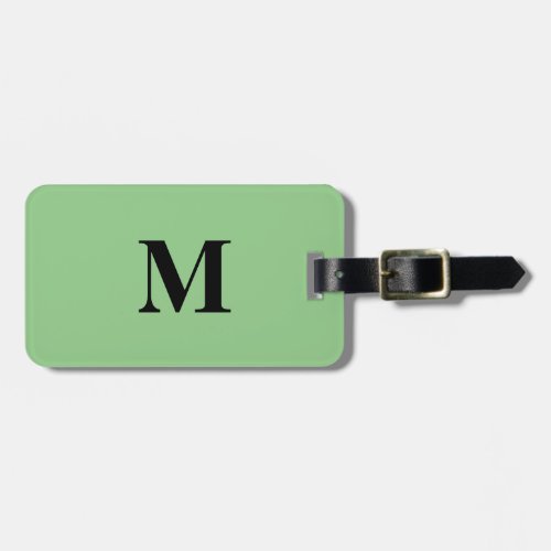 Monograms Sage Green Black Gift Party Favor Luggage Tag