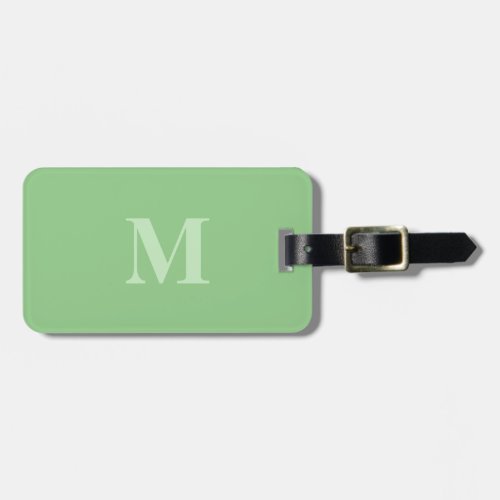 Monograms Sage Green Black Party Favor Gift Luggage Tag