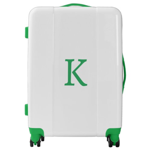 Monograms Wedding Birthday Gift Favor Green White Luggage