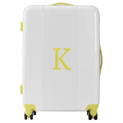 Monograms Wedding Birthday Gift Favor Yellow White Luggage