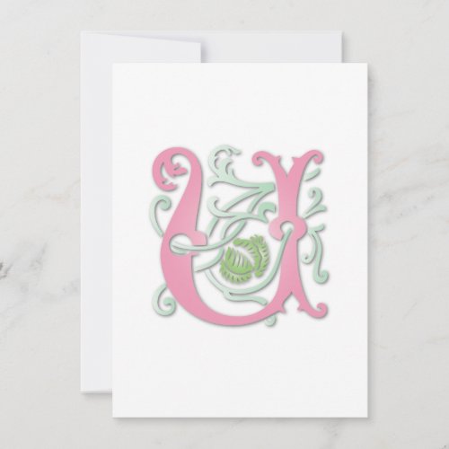 Monograms with Swirls Invitation