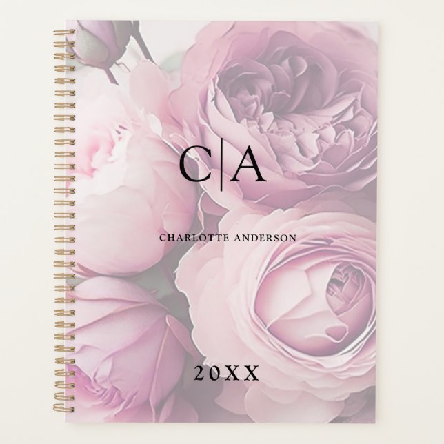 Monogran Flower Boho Planner (Front)
