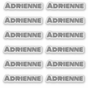 Monoline Big Letters Personalized Name Sticker