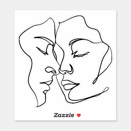 Monoline Couple Sticker Love in Every Line Sticker