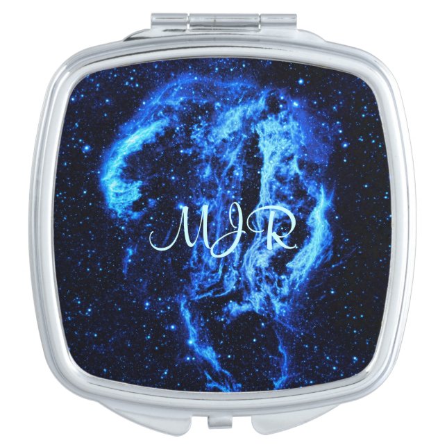 Monongram Cygnus Loop Nebula outer space picture Compact Mirror (Front)